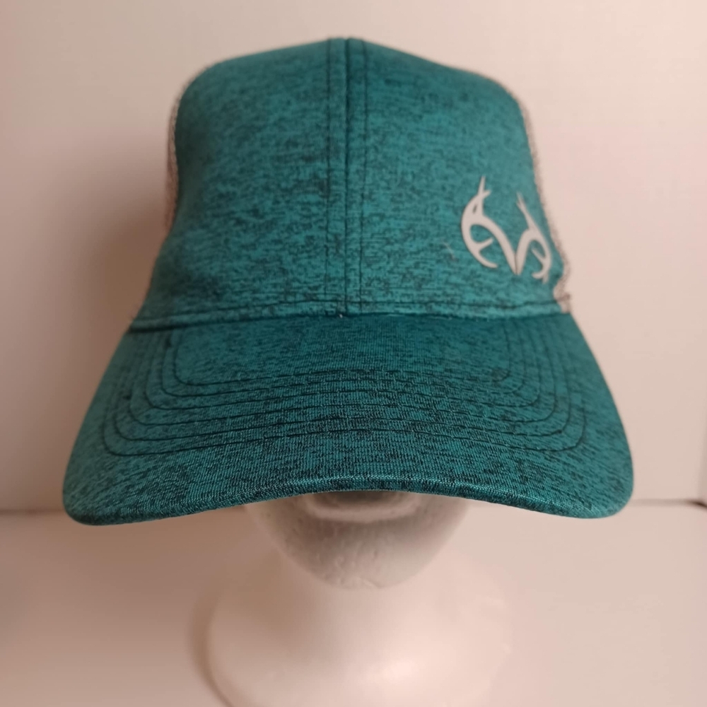 RealTree Outdoors Adjustable SnapBack Mesh‎ Hat Ball Cap Teal/Gray Rowdy Add-on